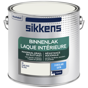 Sikkens binnenlak zijdeglans RAL 9016 wit 2,5 liter kopen? Houtverf | Karwei