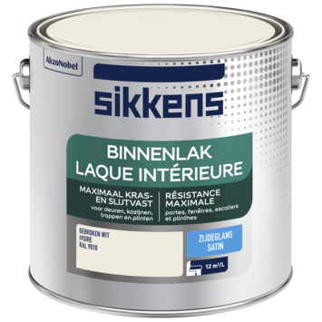 Sikkens binnenlak zijdeglans RAL 9010 gebroken wit 2,5 liter kopen? Houtverf | Karwei