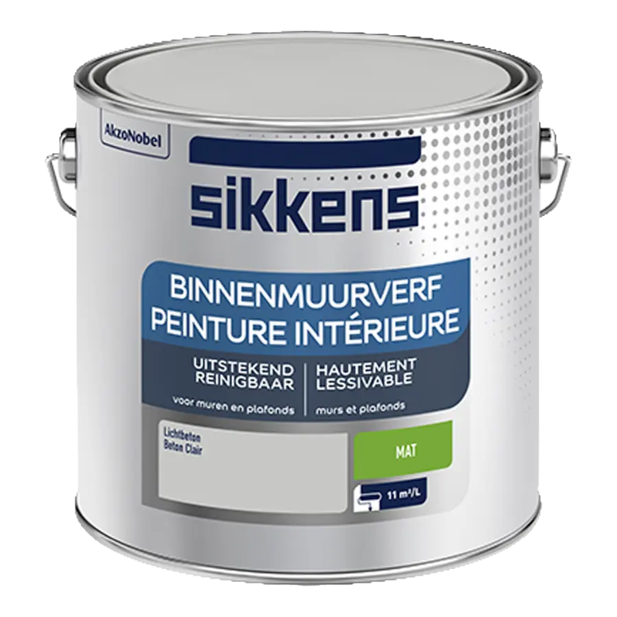 Sikkens muurverf binnen mat lichtbeton 2,5 liter