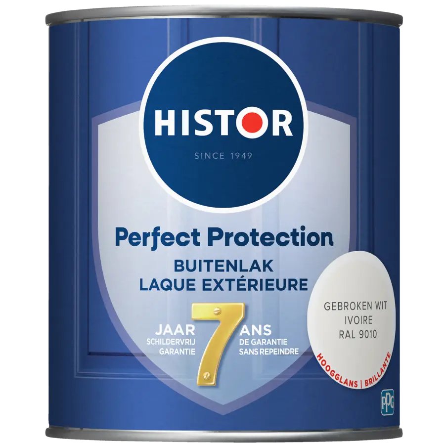 Histor Perfect Protection buitenlak hoogglans RAL 9010 gebroken wit 750 ml