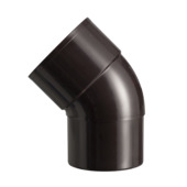 Martens PVC bocht 45° bruin mof/verjongd 80 mm
