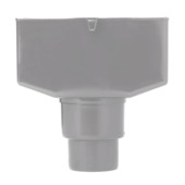 Martens vergaarbak en overloop grijs voor diameter 80 - 100 mm