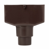 Martens vergaarbak met overloop bruin 80x100 mm