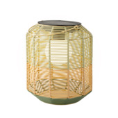 Solar LED lantaarn 28cm hoog Ø24cm groen
