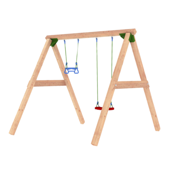 Speeltoestel Jungle Gym met dubbele schommel van douglashout kopen? Speeltoestellen | Karwei