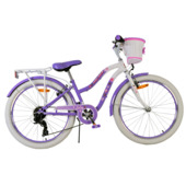 Volare Lovely kinderfiets paars wit 24 inch