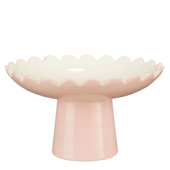 Joya schaal op voet roze - h14,5xd25,5cm