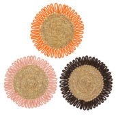 Fernandez placemat roze bruin oranje - d38cm