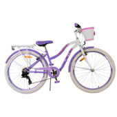 Volare Lovely kinderfiets wit paars 26 inch