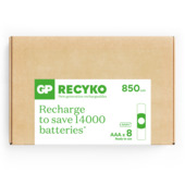 GP Batterij Oplaadbaar AAA NiMH 850 mAh ReCyko 1,2V 8 stuks