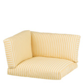 Palletkussen hoekset streep okergeel