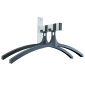 V-Part wandkapstok HIQ 2 incl. 2 hangers - aluminiumgrijs / zwart