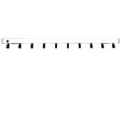 Vepa Bins Pro-line wandkapstok met 10 haken - grijs / zwart