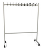 Vepa Bins garderoberek verrijdbaar met 22 haken - zilver