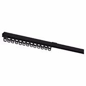 Intensions complete set uitschuifbare gordijnrail Plus zwart 110-200 cm