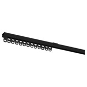 Intensions complete set uitschuifbare gordijnrail Plus zwart 210-400 cm
