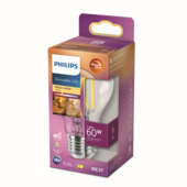 Philips LED peer E27 60W filament helder warmglow dimbaar