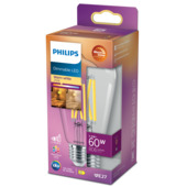 Philips LED edison E27 60W filament helder warmglow dimbaar