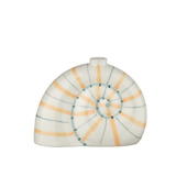 Kandelaar schelp oranje/blauw