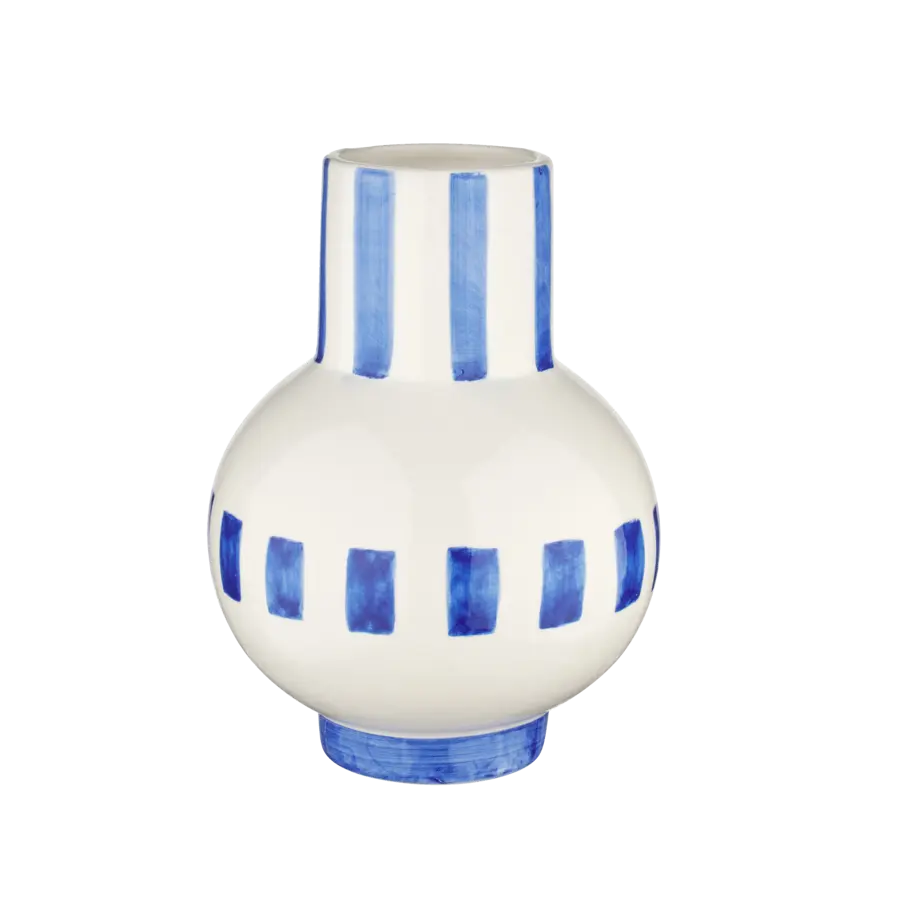 Vaas wit/blauw