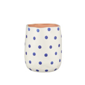 Vaas met blauwe stippen