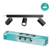 Philips Idris opbouwspot 3×5 W IP44 zwart