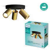 Philips Idris opbouwspot rond 3×5 W IP44 brons