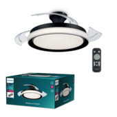 Philips Bliss LED plafondlamp met ventilator zwart