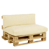 Palletkussen streep okergeel