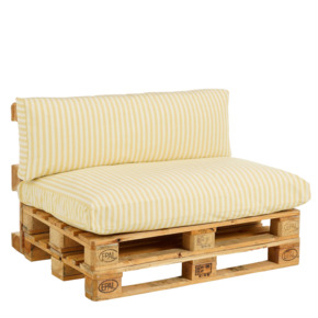 Palletkussen streep okergeel