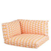 Palletkussen hoekset Marleen geblokt oranje