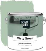 Karwei KARWEI muurverf misty green mat 25 liter aanbieding
