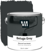 Karwei KARWEI muurverf beluga grey mat 25 liter aanbieding