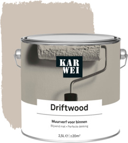 KARWEI muurverf driftwood mat 2,5 liter
