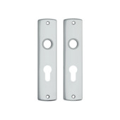 AXA langschild binnendeur kruk/cilinder aluminium 55 mm