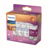 Philips LED spot GU10 50W 3 stuks warmglow dimbaar