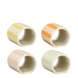 Servetring roze oranje geel licht groen - l5,5xb5,5xh5cm