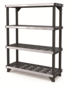 Keter Fused Rek – 4 Planken – 122,1x45,7x152,4 cm – Zwart – 180 kg per Plank