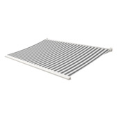 Knikarmscherm Calando streep zwart/wit (kleurnr. 315105) op maat