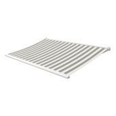 Knikarmscherm Calando streep grijs/wit (kleurnr. T356) op maat