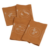 Placemat bruin 4 stuks - l48xb33cm