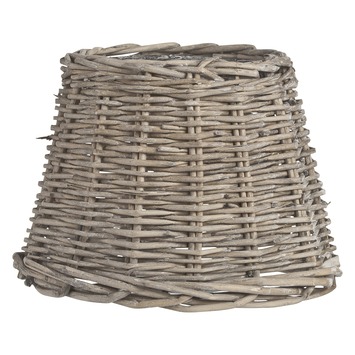 Lampenkap rotan conisch klein grijs 20 cm