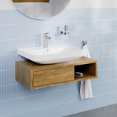 Grohe Dice wastafelmengkraan M-Size Push open Chroom