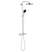 Grohe douchesysteem Vitalio Start 250 met handdouche en thermostaatkraan 2 standen chroom, max. 8,0 L/min bij 3 bar - hartafstand kraan 15 cm