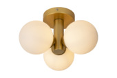 Lucide TRUDY plafonnière badkamer Ø 28 cm IP44 mat goud / Messing
