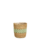 Mand rond lichtgroen 12 x ¿ 13 cm