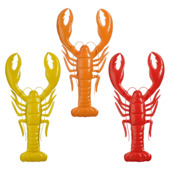 Muurdecoratie kreeft rood oranje geel - l29xb5,5xh57cm