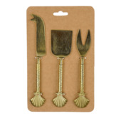 Kaasmesje goud 3 stuks - l21,5xb5cm