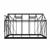 Royal Well Mary III kweekkas aluminium zwart 7,63 m²