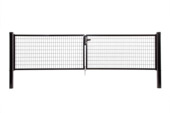 Giardino dubbele tuinpoort Napoli RAL 9005 zwart 120 x 400 cm (2 x 200 cm)